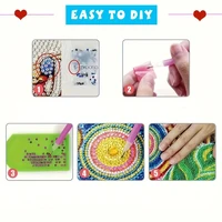 Exquisite Pattern DIY Diamond Painting Card Holder Wallet Purse Rhinestone Mosiac Zipper Wallet Handbag Female Outdoor Bag