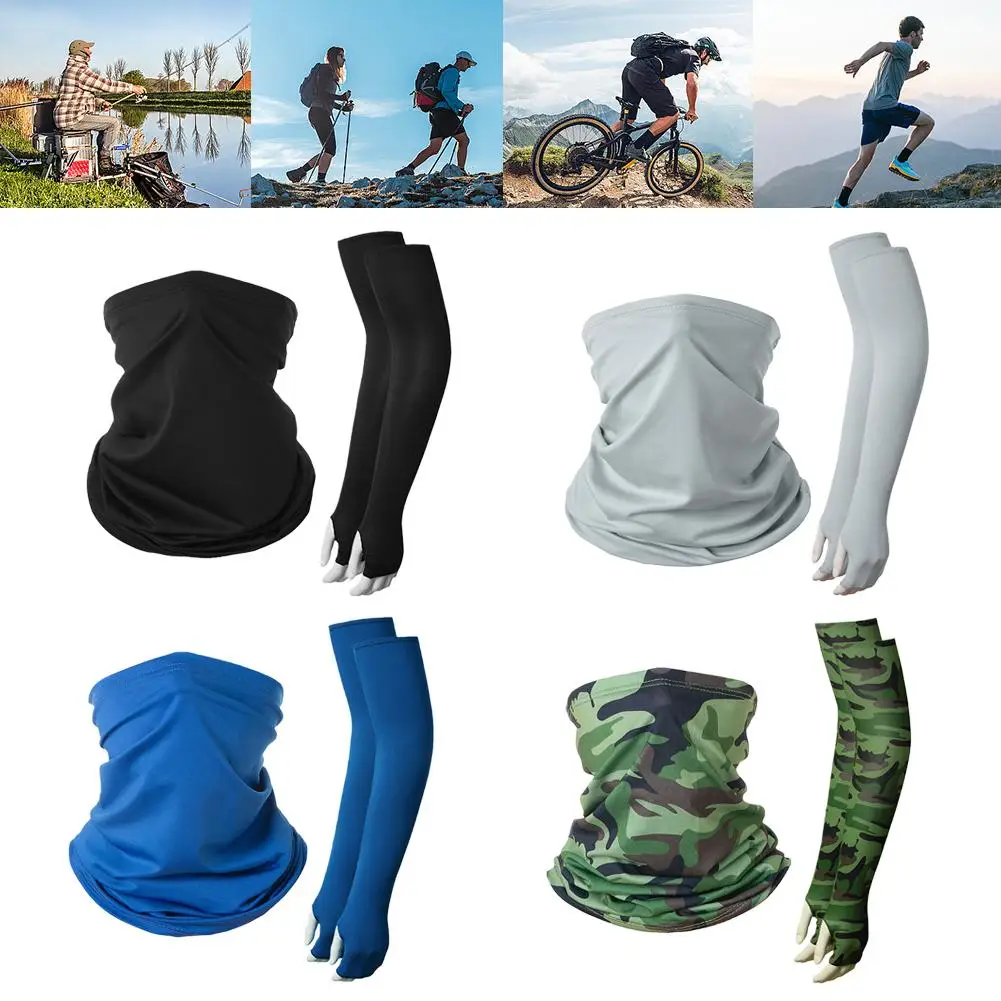 Multi-purpose Turban Riding Scarf Cycling Bandana Men Women Neck Cover Sunscreen Ice Silk Outdoor Fishing Hiking Headwear Mask