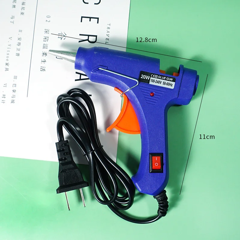 

20W Hot Melt Glue Gun Mini Household Industrial Guns Heat Temperature Thermo Electric Repair Tool Use 7mm Glue Sticks