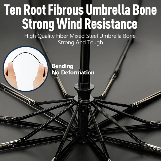 Proteja-se das intempéries com o Umbrella Windproof Double Layer 3 Umbrella Windproof Double Layer