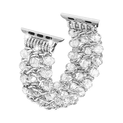 Elegant Glitter Pearl Strap - 44mmm45mm46mm49mm (Silver1)