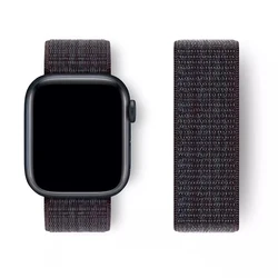 Premium Nylon Strap for Apple Watch - Versatile and Durable Bracelet Correa (Black Blue)