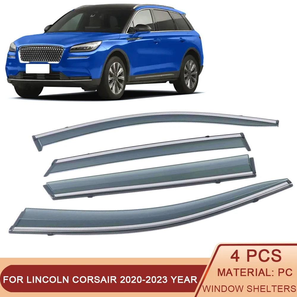 

For Lincoln Corsair 2020-2023 Car Window Sun Rain Shade Visors Shield Shelter Protector Sticker Exterior Accessories