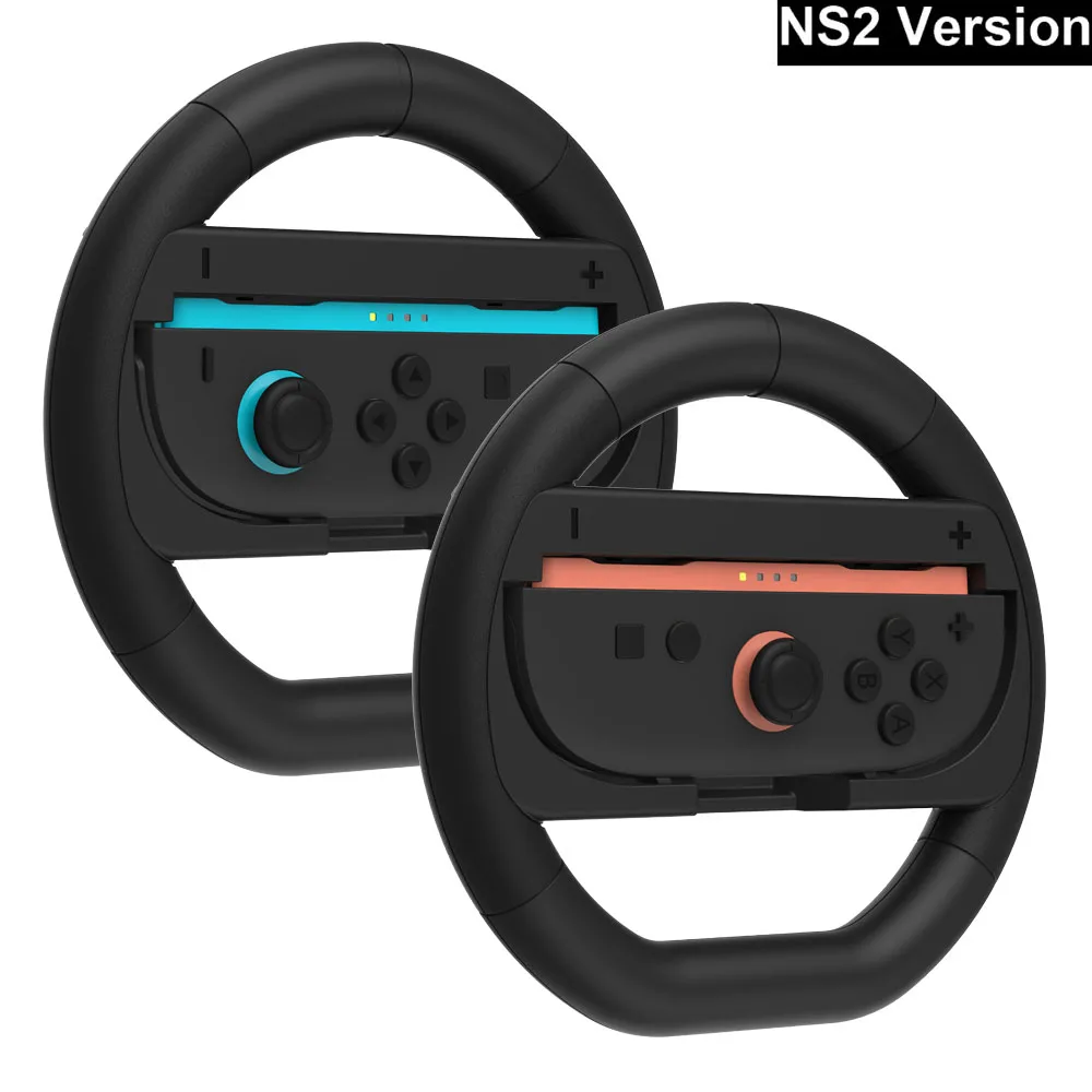 Racing Steering Wheel Game Controller Accessories 2 Pcs/Set Racing Steering Wheels For Switch 2 JoyCon Controller Attachment Accessories For Nintendo Switch Mario Kart Games