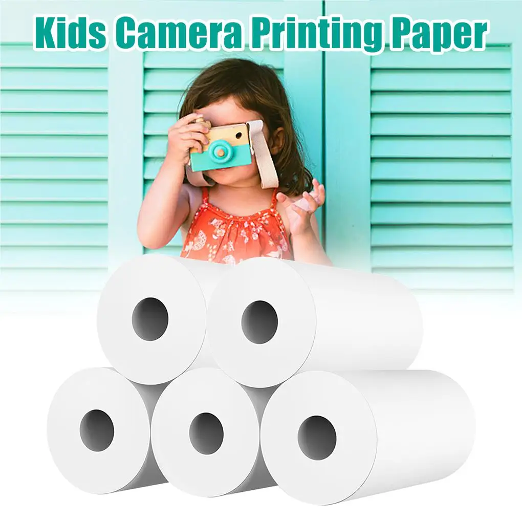 10 Rolls Camera Printing Papers White Mini Scratch-proof Printer Paper Oil-proof Desktop Smooth Spare Part Accessories