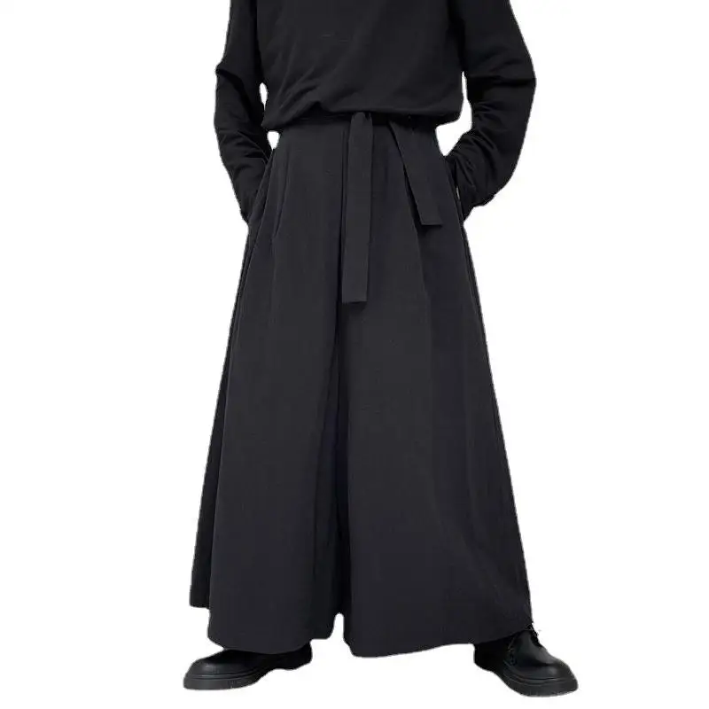 Wide Chinese Hanfu Harajuku Style Hakama Kimono Tang Casual Men 2023 Male Pants Uniforms Men Kendo Pants Samurai Trousers 2
