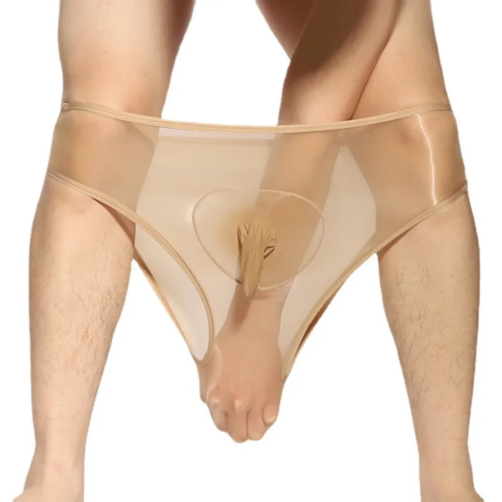 Mens Sexy Underwear Sheer Seamless See Through Brief Stretch Pouch Sheath Panties Shorts Tanga Slip Male Inmitate Lingerie men underwear
