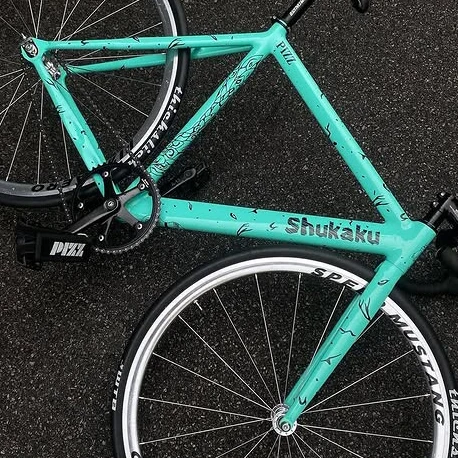 Pizz shukaku固定ギアフレーム、白い自転車フレーム - AliExpress