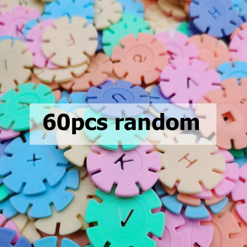 Early Education Snowflake Building Block Set - Baby Puzzle Plastic Assembly Blocks (60/100/200pcs)