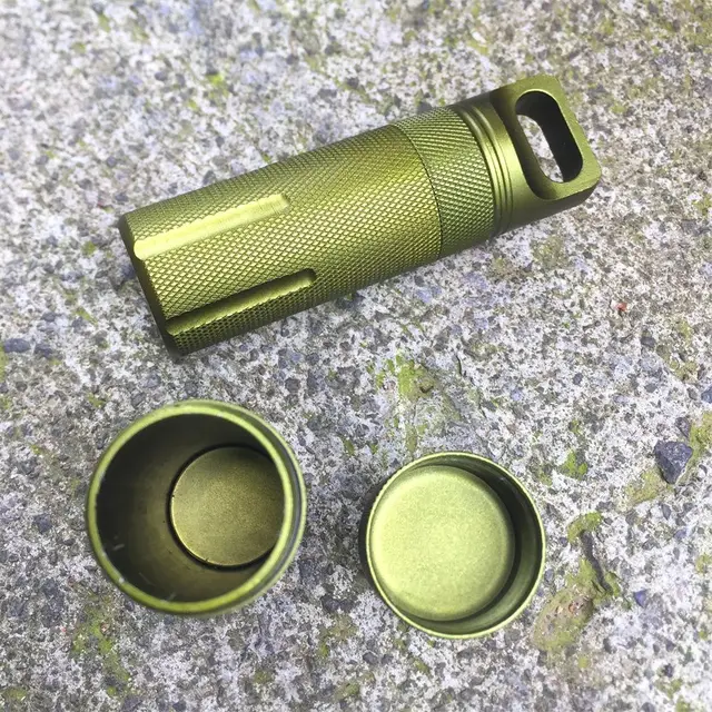 Colorful Aluminum Waterproof EDC Sealed Bottle Survival Storage Box Outdoor Portable Medicine Capsule Bottle Storage Container 4