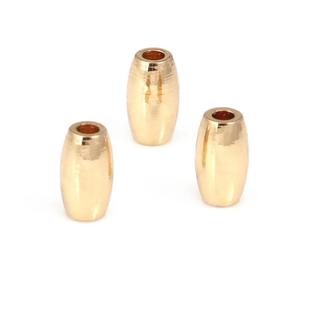 Cuentas de Brass Doradas de 18K Diseño Ovalado Cilíndrico Suministros para Hacer Joyería DIY - details 43