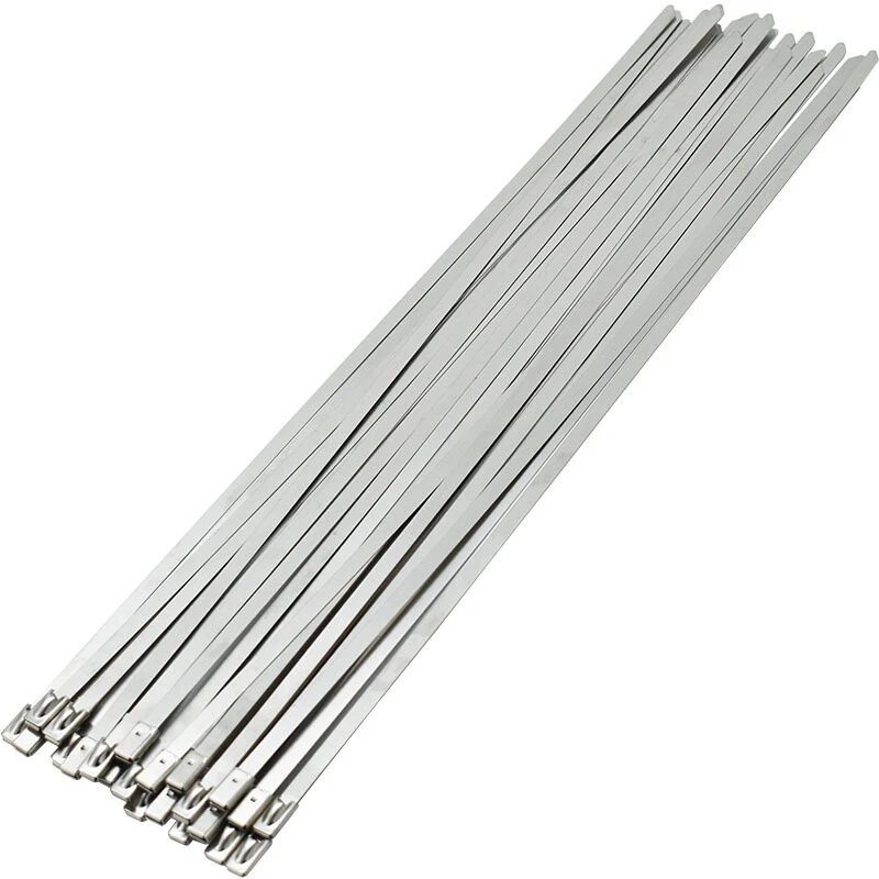 Zip Ties 304 Stainless Steel Cable Ties 10Pcs 4.6mm 5 Self-locking Wire Plastic Metal Strap for Exhaust Wrap Multi-Purpose
