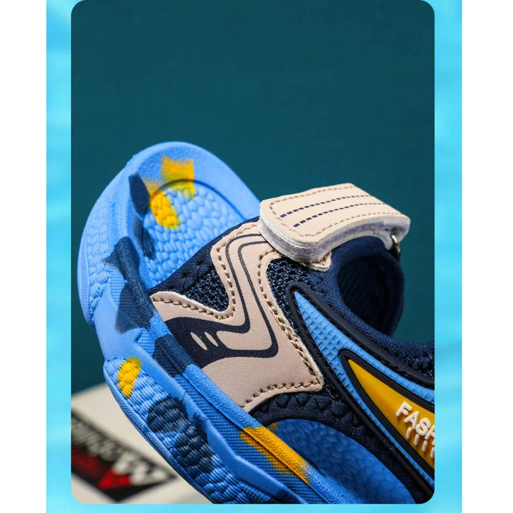 Boy' Summer 2024 New Children' Anti lip Open Toe Sandal for Middle aged Children and Girl Leiure Sport Beach_voghion.com
