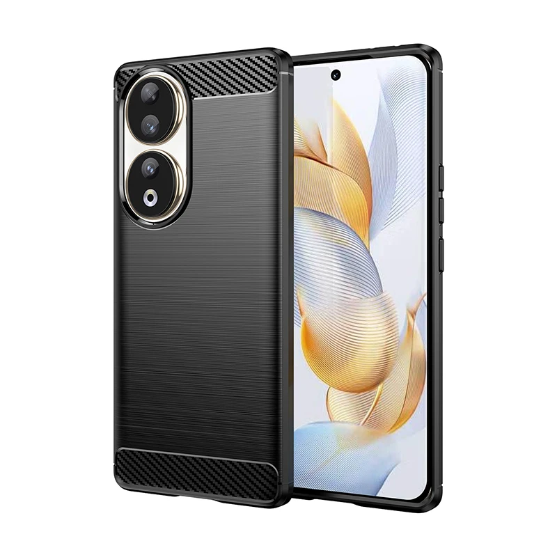 Enhanced Carbon Fiber Shockproof Silicone Phone Case Cover