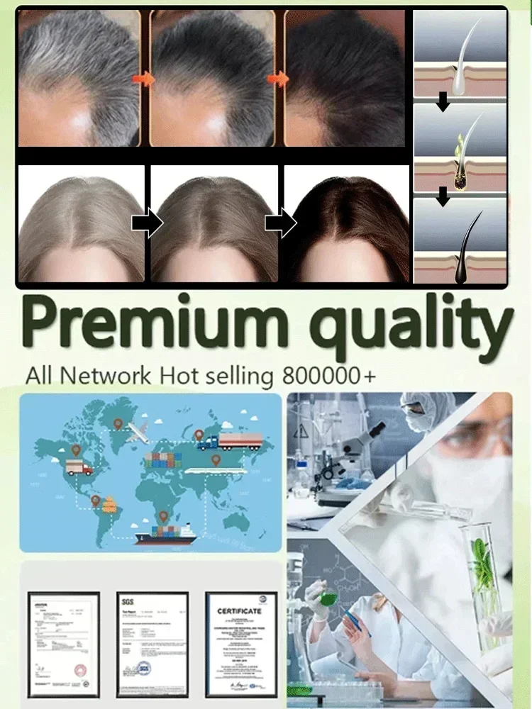 Anti Gray Hair Permanent Serum White hair treatment essence quickly turns white into black hair natural color Products 3