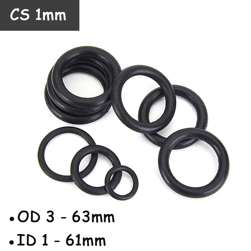 

CS 2.4mm Black O Ring Gasket OD 6 - 200mm Nitrile Rubber Automobile Round O Type Oil Resistant Sealing Washer ID 1.2 - 195.2mm