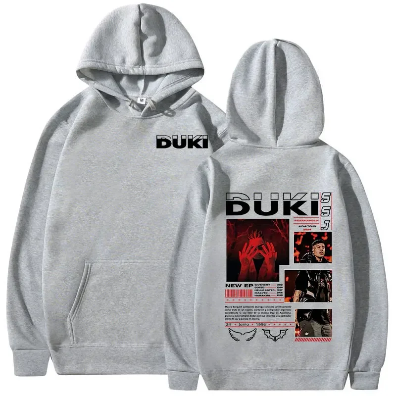 Rapper Duki ADA Tour Merch Hoodies Men's Women Clothing Fashion Hip Hop Oversized Hooded Sweatshirts Casual Long Sleeve Pullover 5