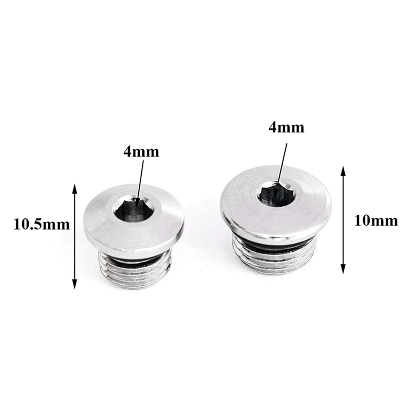 BAAU 4X First Stage 7/16 Inch Scuba Diving Regulator High Pressure Port Plug and 3/8 Inch Low Pressure Port Plug