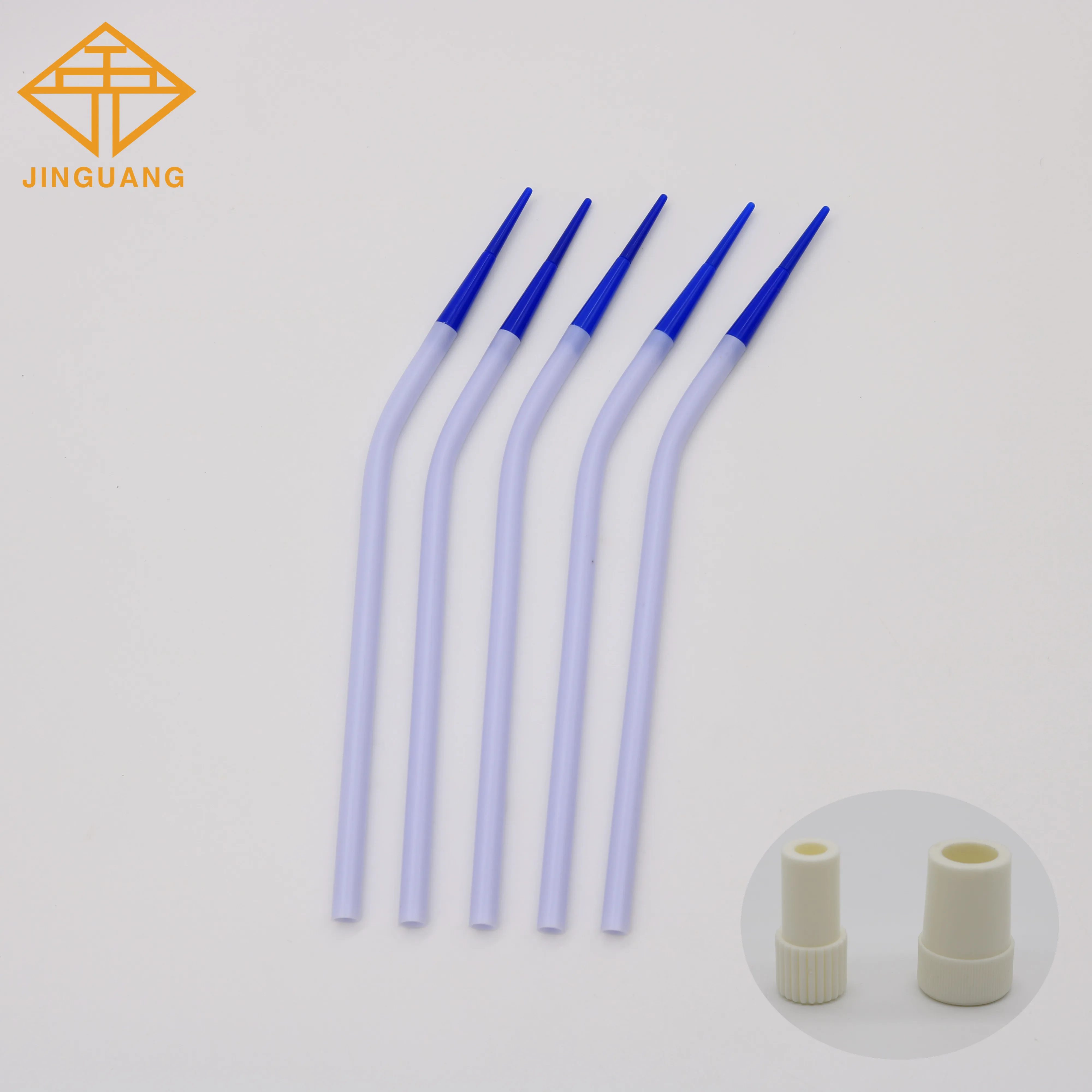 

100pcs Dental Disposable Saliva Ejector Surgical Suction Tips Suction Tube Long Slim type With Straw Adapters