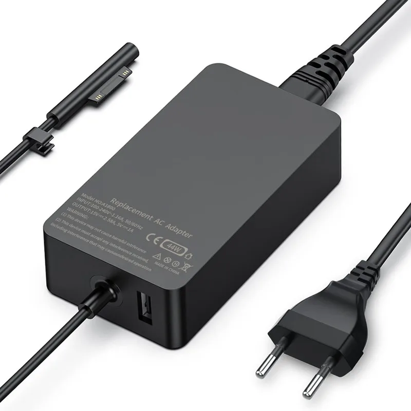 15V 2.58A 44W For Microsoft NEW Surface Pro5 Pro6 Laptop12 Power Adapter 1796 1769 1800 Charger 5V 1A