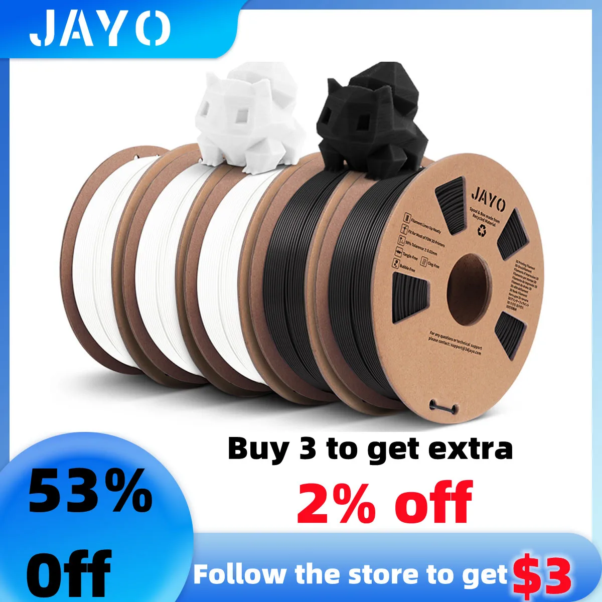 3D Printer PLA Filament PLA+/PETG/SILK For 3D Printer Filament 1.1KG 5 Rolls/Set 1.75MM 10 Times Toughness Fast Shipping