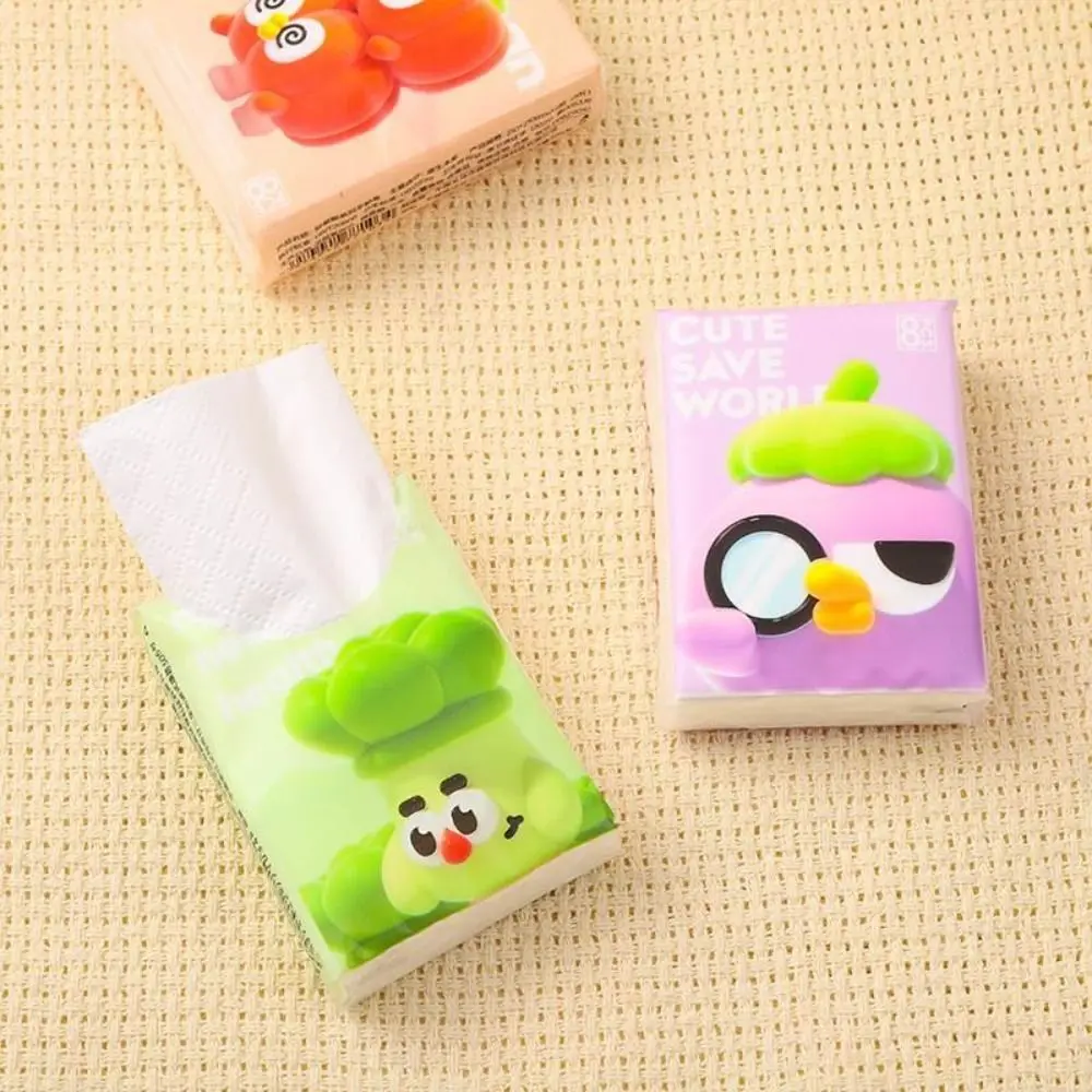 9 Packs Capybara Handkerchief Paper 3Ply Soft Panda Cartoon Handkerchief Paper Skin-friendly Cleaning Bear Toilet Cleaning