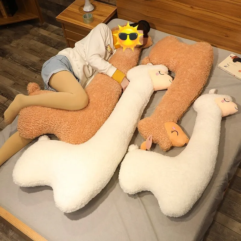 Plush Toys 75cm Alpaca Plush Toy Japanese Alpaca Soft Stuffed Sheep Llama Animal Dolls Sleep Pillow Home Bed Decor Gift