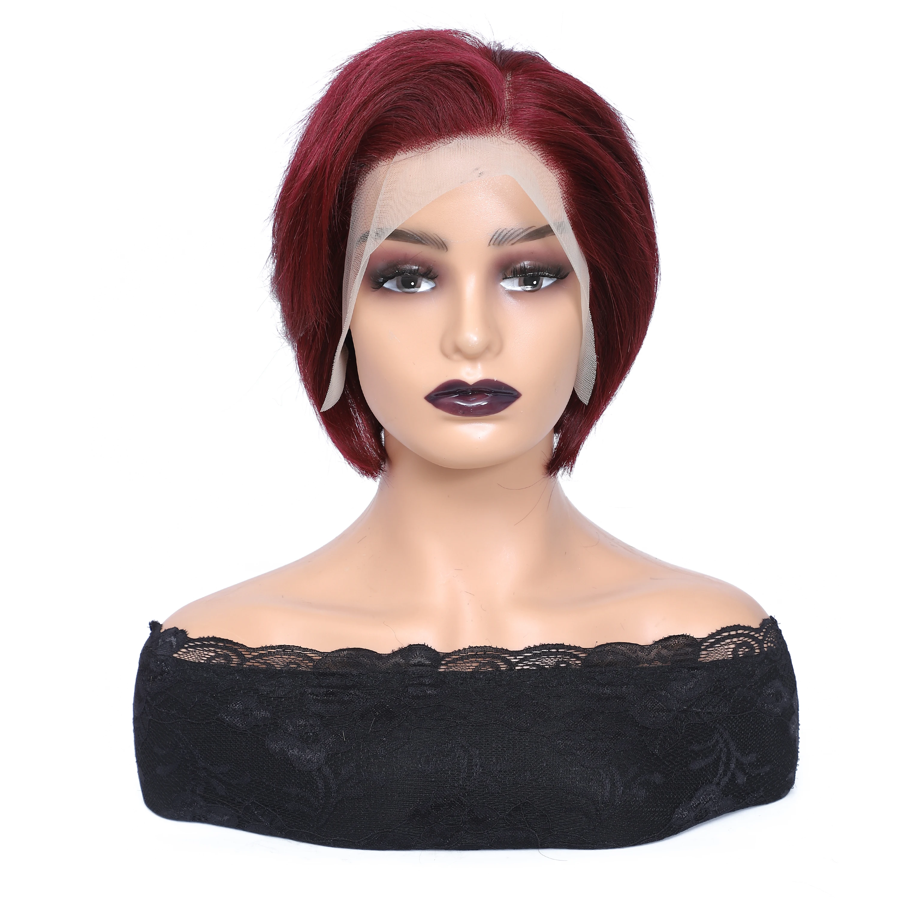 13x4 Pixie Cut Wig Lace Human Hair Wigs for Women Straight Short Bob Wig Lace Frontal Wig Prepluck Brazilian Human Hair Wigs