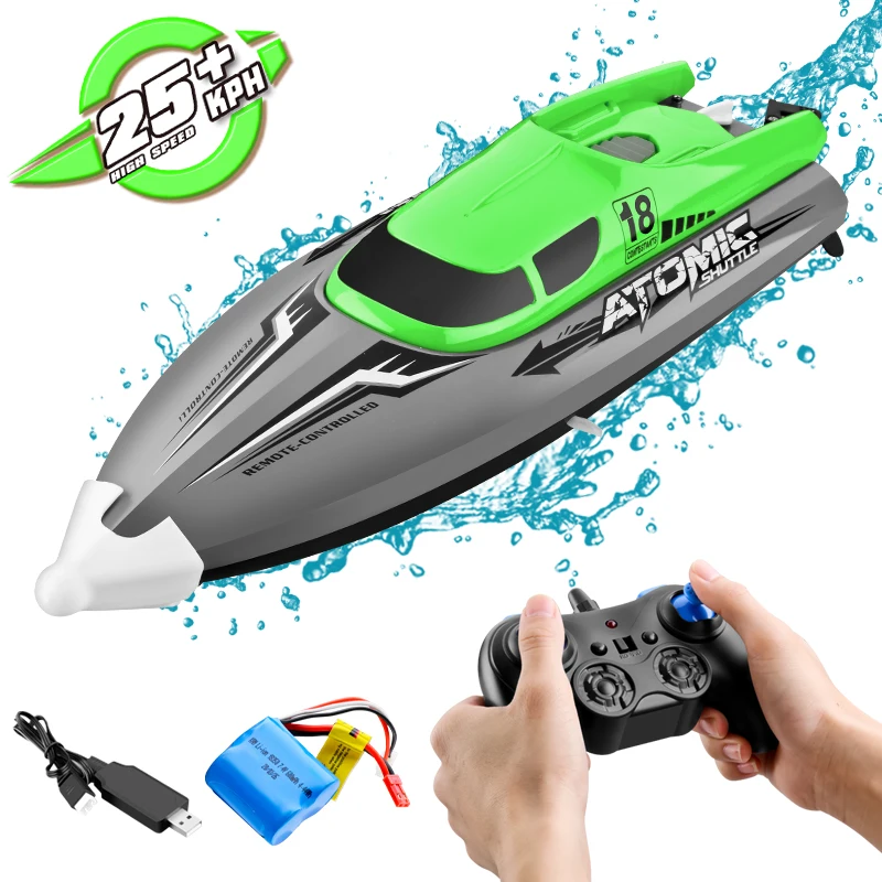 Children's 2.4G High-Speed Radio Remote Control Competitive Rowing Boat Charging Electric Water RC Speedboat For Boy Toy Gift