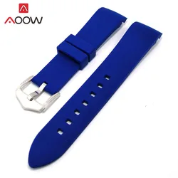 Soft Silicone Sport Waterproof Watch Band Strap - Universal Replacement Bracelet Accessories - 20mm (Blue)