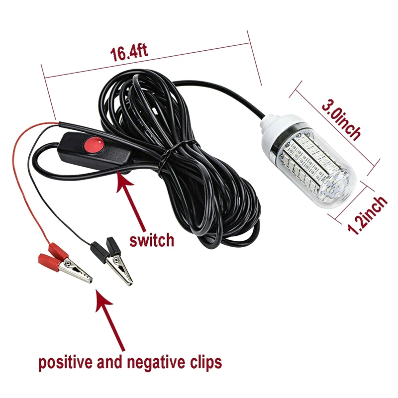 Colorful Fish Lure Light Flashing Strobe Fishing Lights Light Bait for Saltwater Freshwater Use