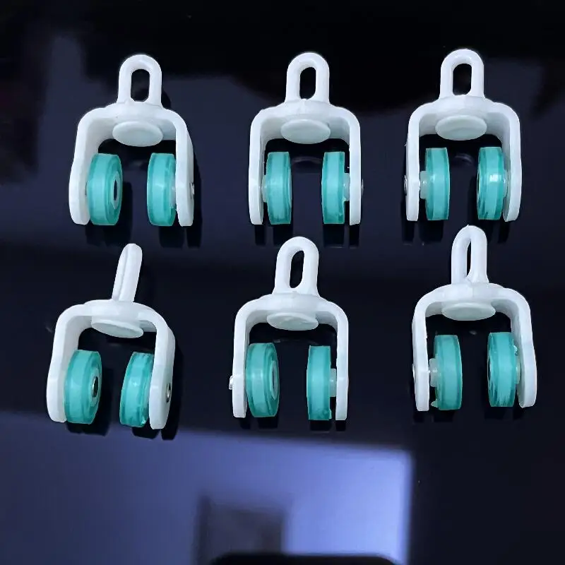 Description Picture 3 of item10pcs Plastic Curtain Track Accessories Sliding Wheel Roller Old-fashioned Guide Rail Hook Ring Sliding Rail Walking Wheel
