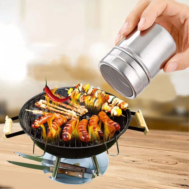 Shaker Per Cacao E Zucchero A Velo - Acciaio Inox, Coperchio Antipolvere - Per Cappuccini E Dolci - Foto 11