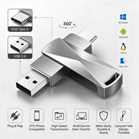 Memoria USB Metálica Impermeable Alta Velocidad Pendrive 8GB 16GB 32GB 64GB 128GB Flash Disk Almacenamiento Portátil 1
