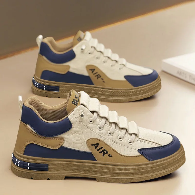 2024 New Men's Sneakers Fashion Leather Casual Shoes Non-slip Platform Sport Shoes For Men Winter Warm Mens Shoes Zapatos Hombre