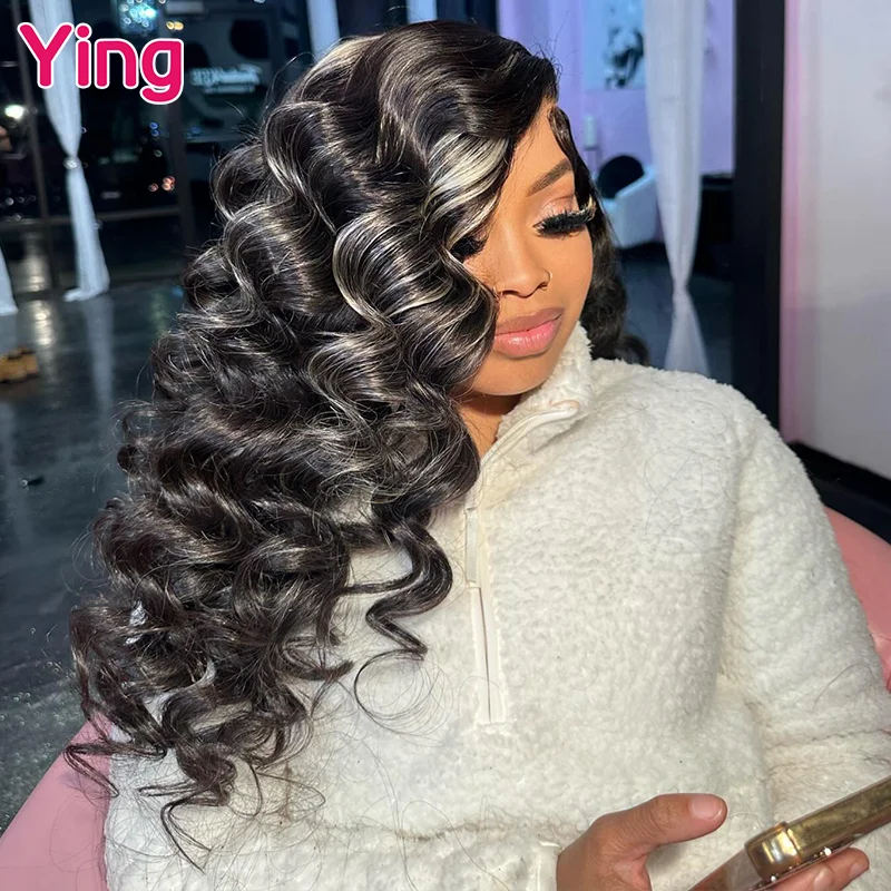 

Ying Blonde Highlight Colored Curly Wave 13x6 Lace Front Wig 13x4 Wear Go Wig PrePlucked With Baby Hair Remy 12A 5x5 Lace Wig