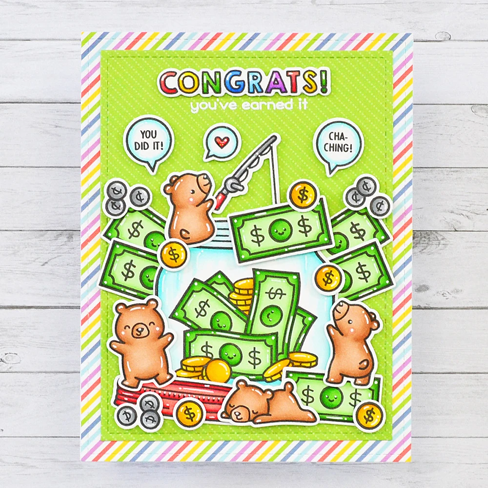 All The Speech Bubbles Clear Stamps and Cutting Dies Cute Animals Kangaroo Silicone Stamp For DIY Scrapbooking Decoration Paper
