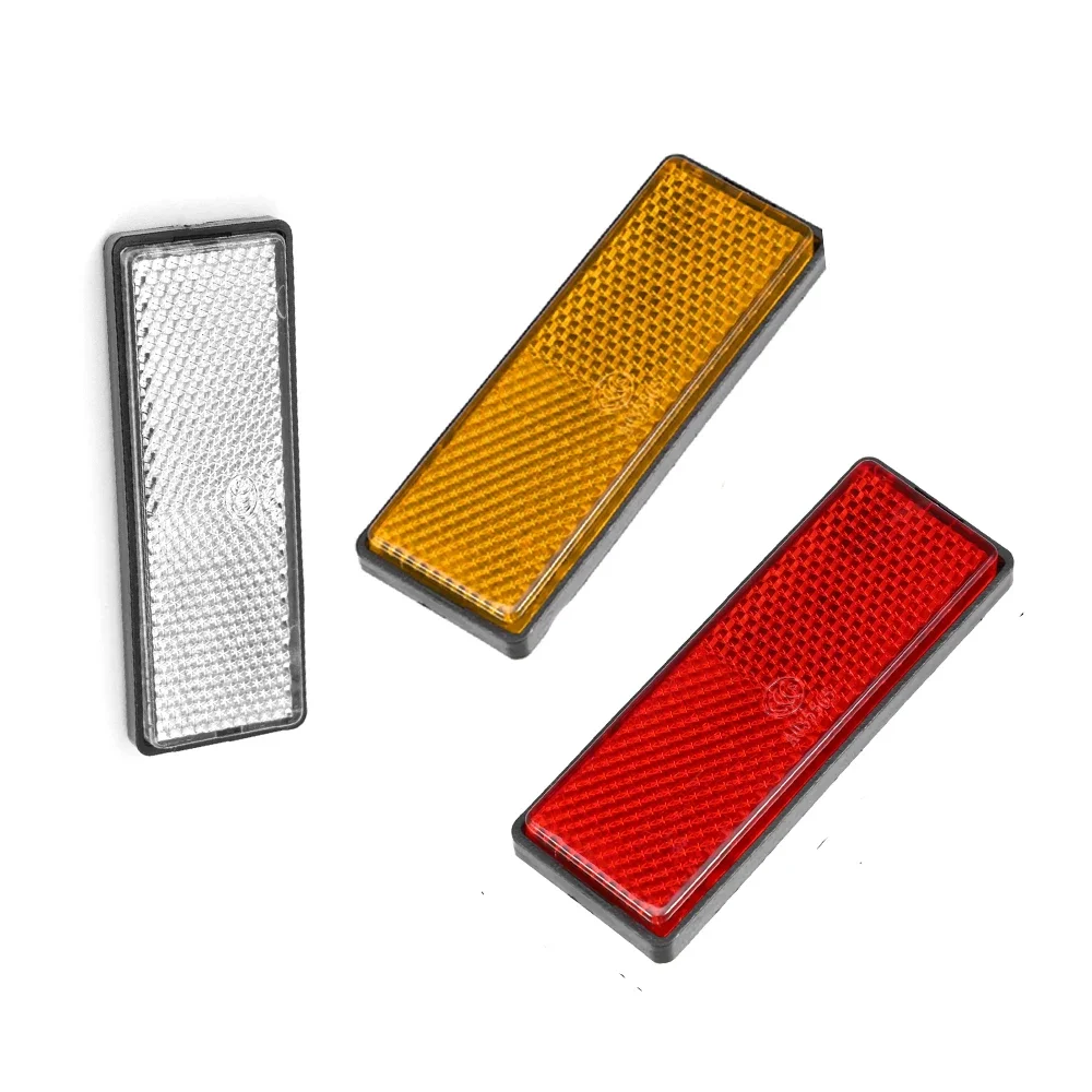 Self Adhesive Reflector 2x Self Adhesive Reflector Rectangular Round Safety Mark Signal Strip Reflective Car Carriers Fence Trailer Gate Post Waterproof