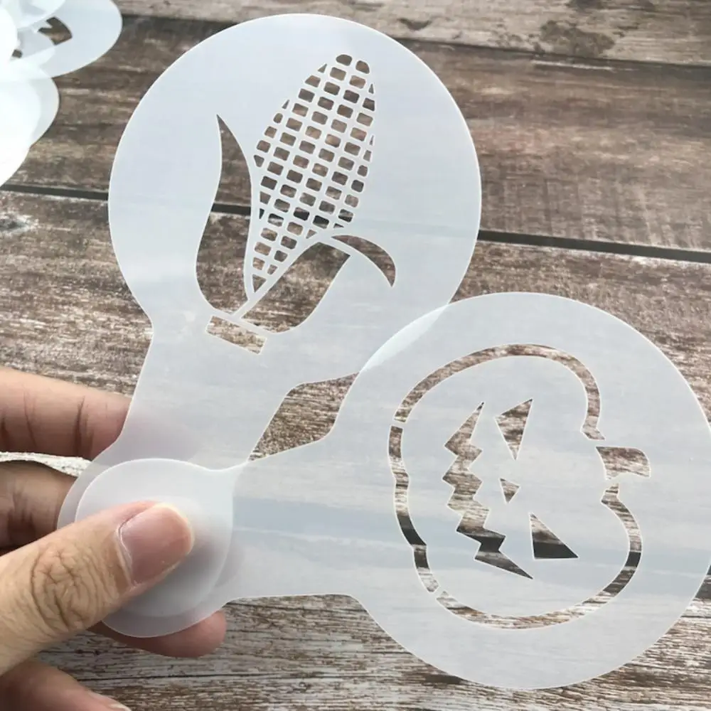 Description Picture 5 of itemMold Coffee Milk Cake Cupcake Stencil Template Fancy Coffee Barista Cappuccino Template Strew Pad Duster Spray Tools