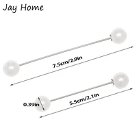 2 pièces broches de perles broche pull châle Clips broche de perle broches pour femmes Cardigan pull pince broches de perles pour chemises robes 6