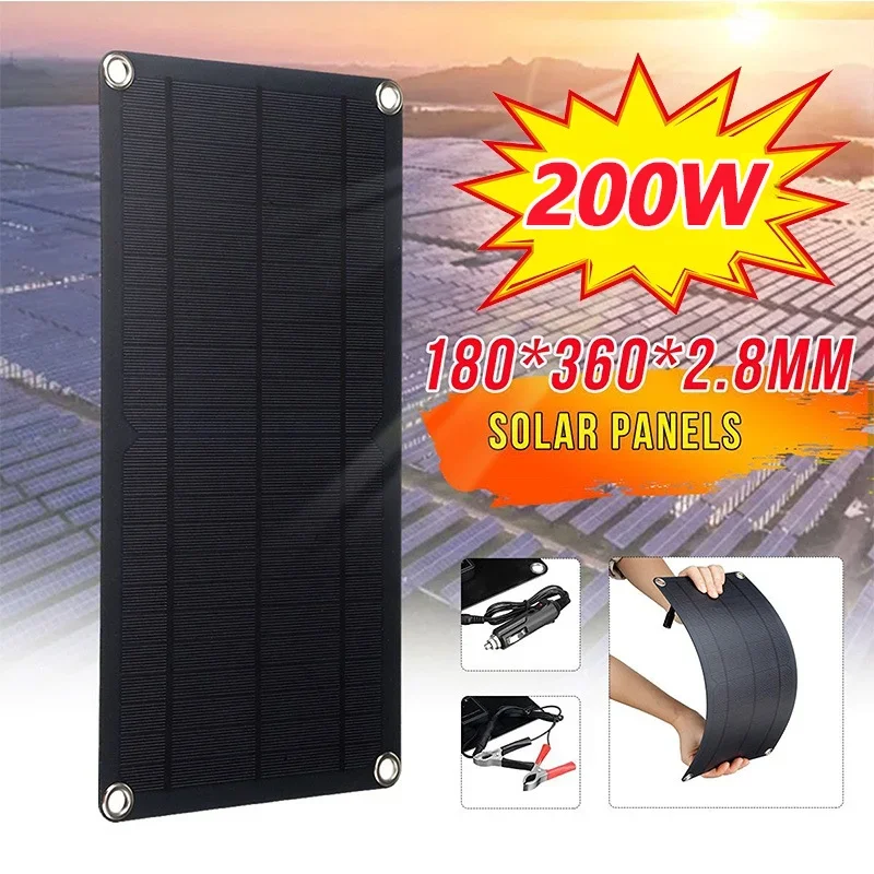 

18V Portable Solar Panel Power Bank Solar Panel Kit 12V Controller Solar Plate for Home/Camping/RV/Car Fast Battery Charger