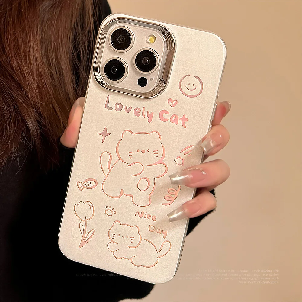 Cute Iphone 15 The Most Gorgeous Phone Cases Lovely Cat Embossed