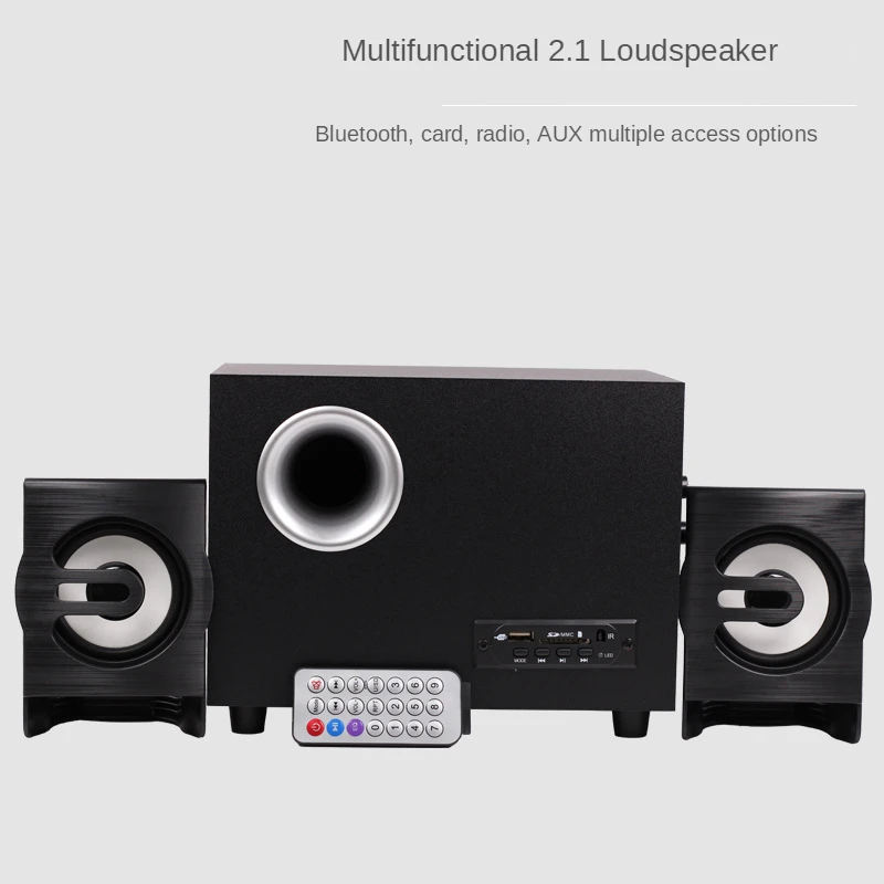 Ft06 Wooden 2.1 Multimedia Subwoofer Desktop Computer Card Bluetooth