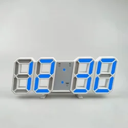 Modern LED Wall Clock - Stylish Digital Timepiece (White blue light)