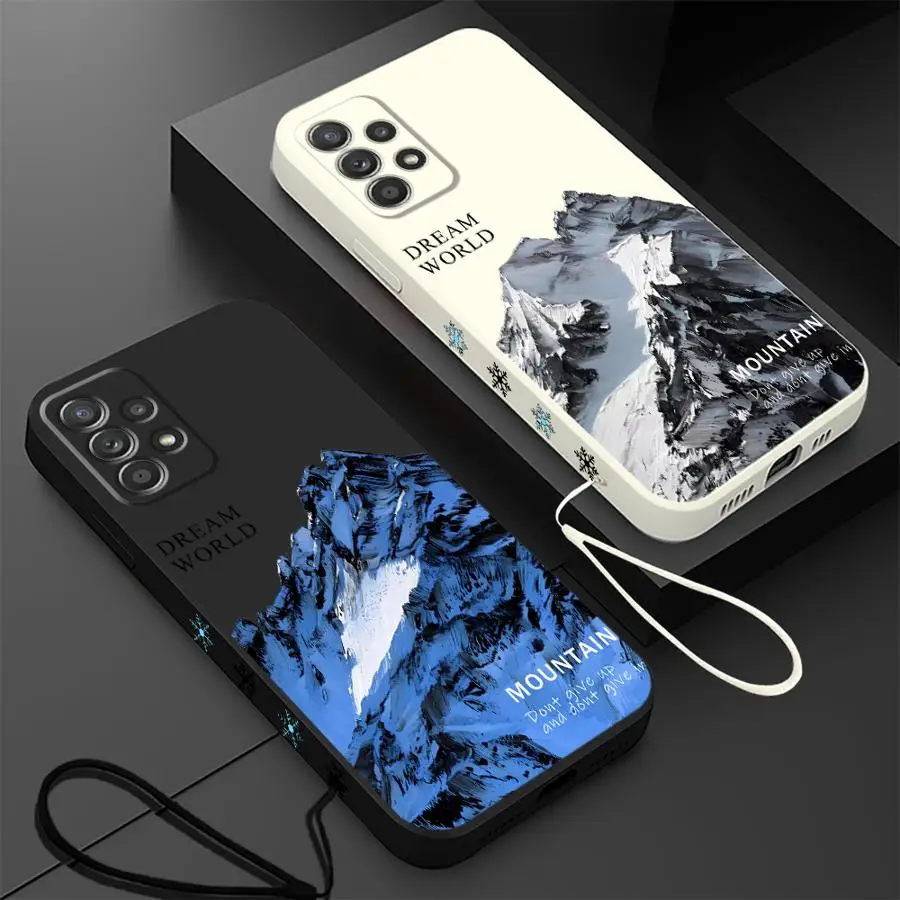 Snow Mountain TPU Phone Case - Elegant Winter Design