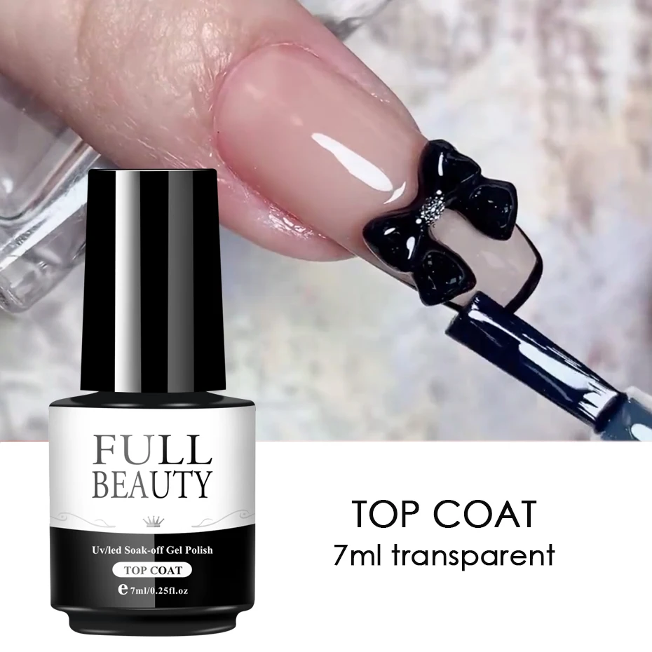 Base and Top Coat For Nails Gel Polish Transparent Fingernail Varnish Semi-permanent Lacquer Nail Art Primer Tools 7ml nail art tools,nail polish