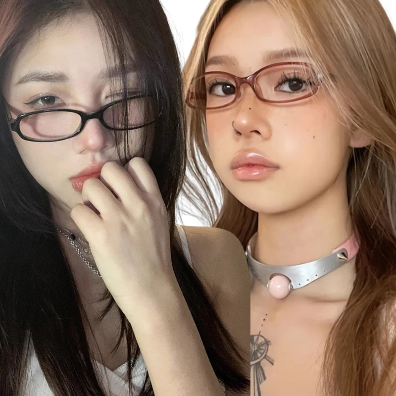 2024 Y2K Retro Ovale Quadrato Colorato Montatura Per Occhiali Montatura Per Occhiali Da Donna Occhiali Da Computer Anti Luce Blu Occhiali Da Vista Vin