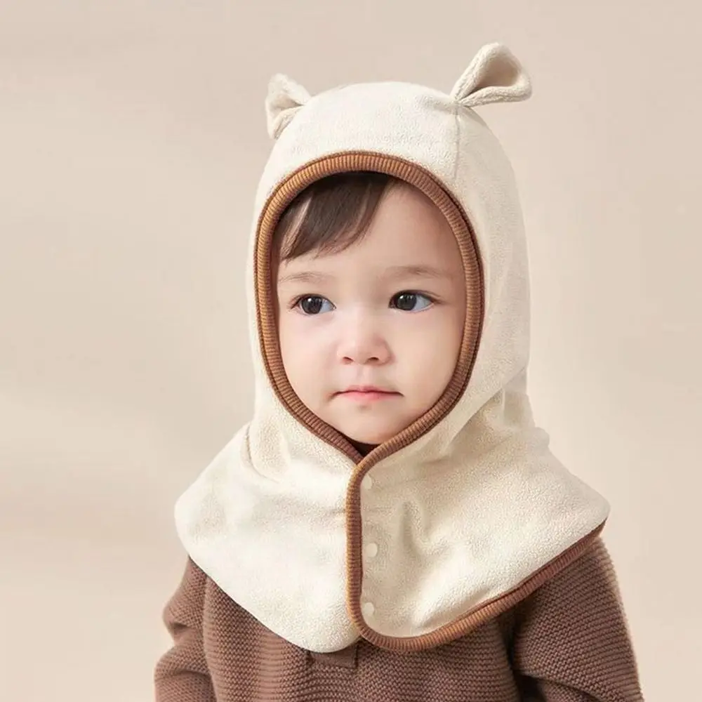 Polar Fleece Newborn Baby Hat Scarf Set Coldproof Windproof Beanie