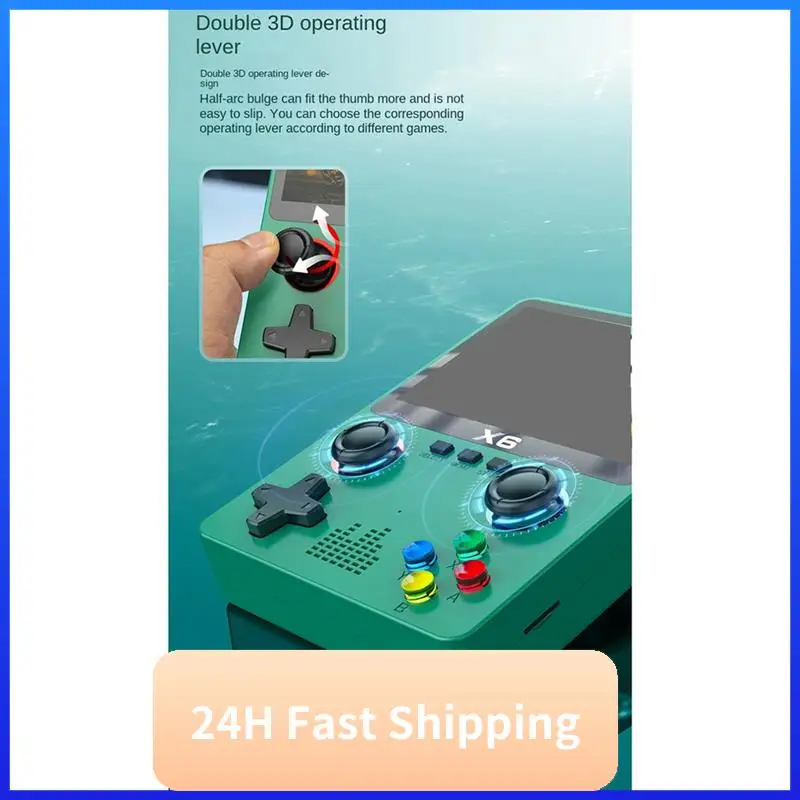 T30C New Two Person Version X6 Handheld Game Player 3.5Inch IPS Screen 11 Simulators GBA Portable Console Gifts For Kids