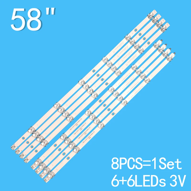 New 4pcs For CHANGHONG 58F8 58D2P 58DP600 58A5U LB-C580U18-EF8-C-G31-XRD1 LB-C580U18-EF8-R-G01-XRD1 LB-C580U18-EF8-P-G81-JF1